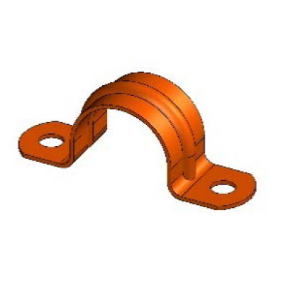 Copper Epoxy 2-Hole Pipe Strap