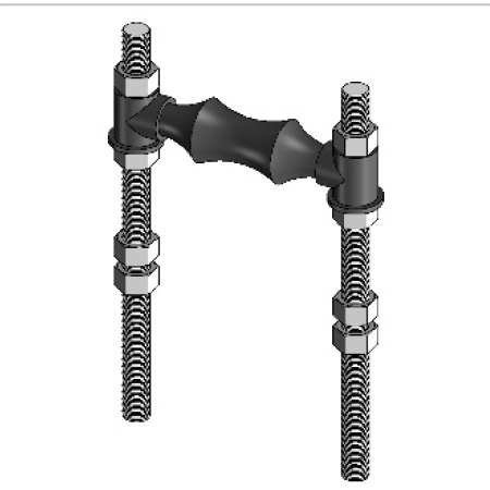 Adjustable 2-Rod Roller Support